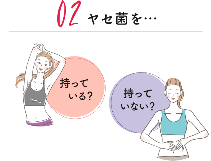 02ヤセ菌を…持っている？持っていない？